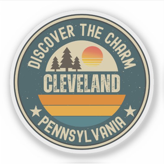 Sticker Cleveland, Pennsylvanie (Devant)
