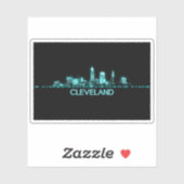 Sticker Cleveland Skyline (Feuille)