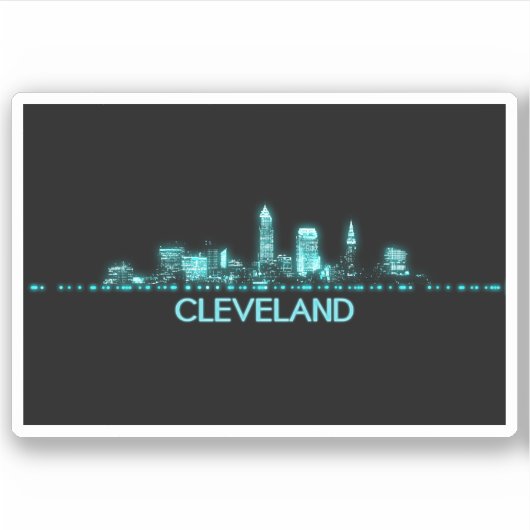Sticker Cleveland Skyline (Devant)