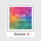 Sticker Client Nom commercial Logo ici simple (Feuille)