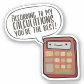 Sticker Clin de calcul pour la meilleure personne (Devant)