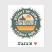 Sticker Clintonville, Pennsylvanie (Feuille)