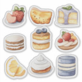 Sticker clipart d'aquarelle de la collection de dessert de (Devant)