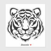 Sticker Clipart de tigre (Feuille)