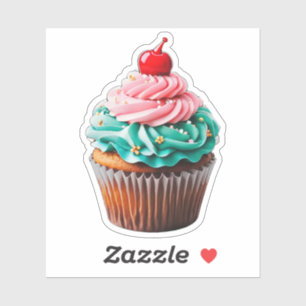 Sticker Clipart d'illustration de dessert de Cupcake d'ann