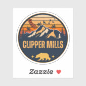 Sticker Clipper Mills, Californie (Feuille)