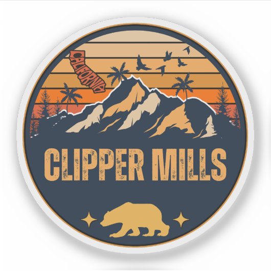 Sticker Clipper Mills, Californie (Devant)