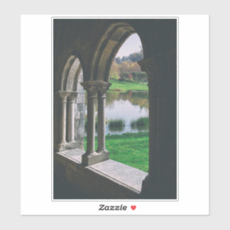 Sticker cloître gothique médiéval du XIIIe siècle au bord 