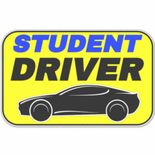 Sticker Clôture de la fenêtre du conducteur étudiant