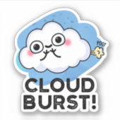 Sticker Cloud Burny Funny Cloud Fart Pun (Devant)