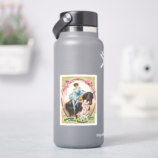 Sticker Clown Distribuant Des Fleurs À Une Femme À Cheval (HydroFlask)