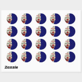 Sticker Clown Peint Visage amusant Joyeux Expressi (Feuille)