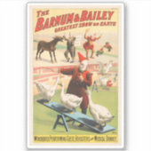 Sticker Clowns Avec Oies, Coqs Et Âne. (Devant)