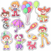 Sticker Clowns de cirque pour enfants (Devant)