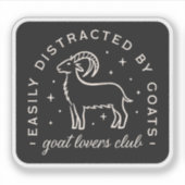 Sticker Club amoureux de chèvre citations amusantes (Devant)