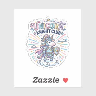 Sticker Club Chevalier Licorne Imprimé Prêt Vêtement Graph