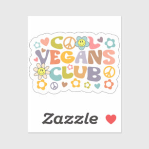 Sticker Club Cute Cool Vegans, Retro