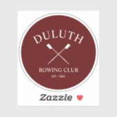 Sticker Club d'aviron classique (Feuille)