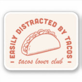 Sticker Club de amoureux de Tacos (Devant)