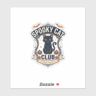 Sticker Club de chat effrayant Chat Halloween Chat effraya