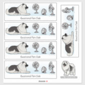 Sticker Club de fans Keeshond | Petit chien avec des venti (Feuille)