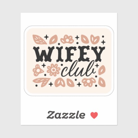 Sticker Club de femmes au foyer épouse cowboy femme countr (Feuille)