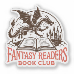 Sticker club de lecture des lecteurs de fantasy