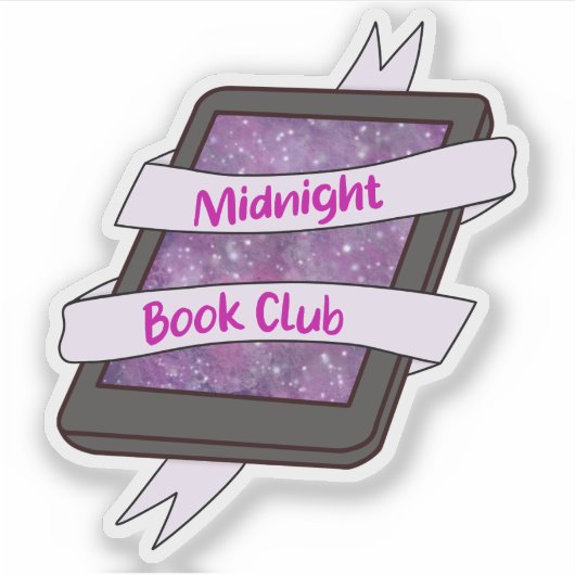 Sticker Club de lecture Galaxy Midnight Kindle (Devant)