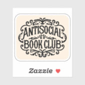 Sticker Club de livres antisociaux (Feuille)