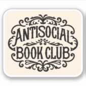 Sticker Club de livres antisociaux (Devant)