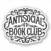 Sticker Club de livres antisociaux (Devant)