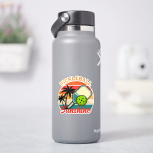 Sticker Club de Pickleball Vintage Sunshine Raquette Rétro