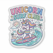 Sticker Club de surf Licorne (Devant)