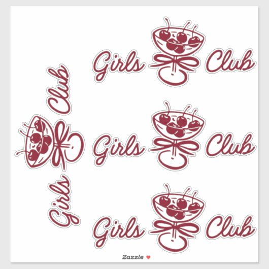 Sticker Club des Filles (Feuille)