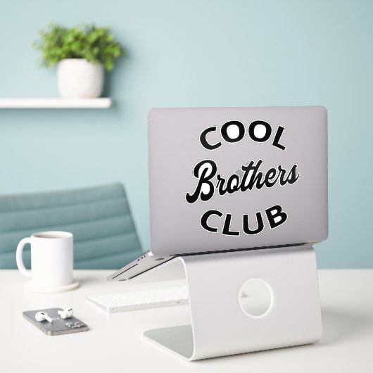 Sticker Club des Frères cool I (Ordinateur portable sur le bureau)