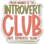 Sticker Club des introvertis (Devant)