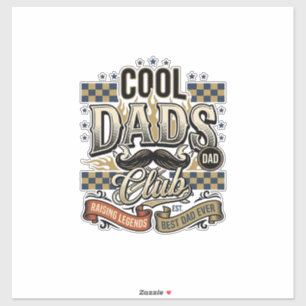 Sticker Club des papas cool T-shirt vintage pour papa_