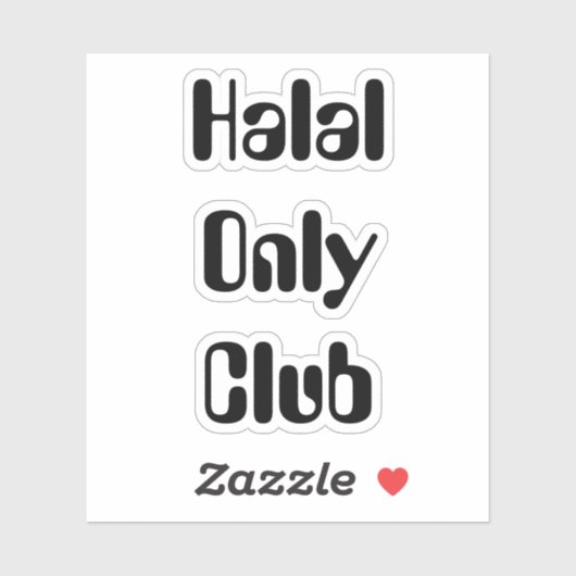 Sticker Club Halal Only (Feuille)
