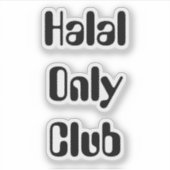 Sticker Club Halal Only (Devant)