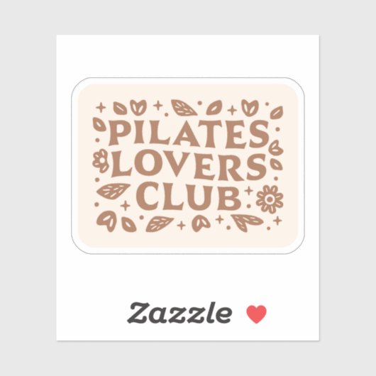 Sticker Club Pilates amoureux esthétique (Feuille)
