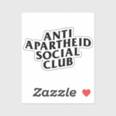 Sticker Club social anti-apartheid (Feuille)