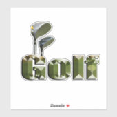 Sticker Clubs De Golf Dimensionnels Et Nom, (Feuille)