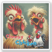 Sticker  “Cluckin' Around” May & John Selfie Vinyl  (Recto)