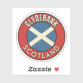 Sticker Clydebank, Écosse (Feuille)