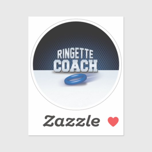 Sticker 'Coach Ringette' (Feuille)