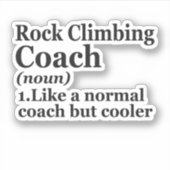 Sticker Coach rock climbing Définition du poison de Funny  (Devant)