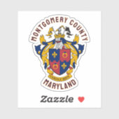 Sticker Coat of Arms of Montgomery County, Maryland (Feuille)