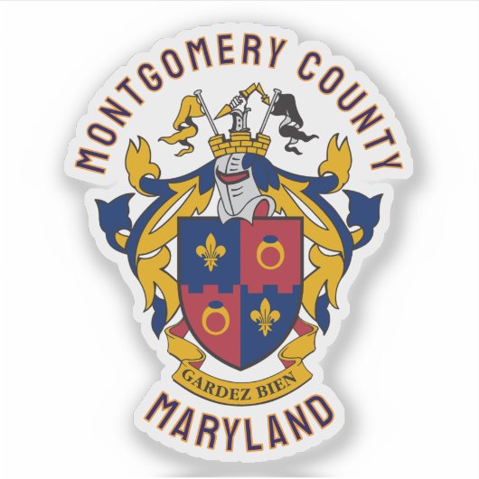 Sticker Coat of Arms of Montgomery County, Maryland (Devant)