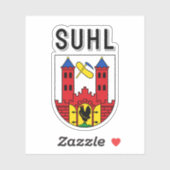Sticker Coat of Arms of Suhl, Germany (Feuille)
