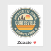 Sticker Coatesville, Pennsylvanie (Feuille)